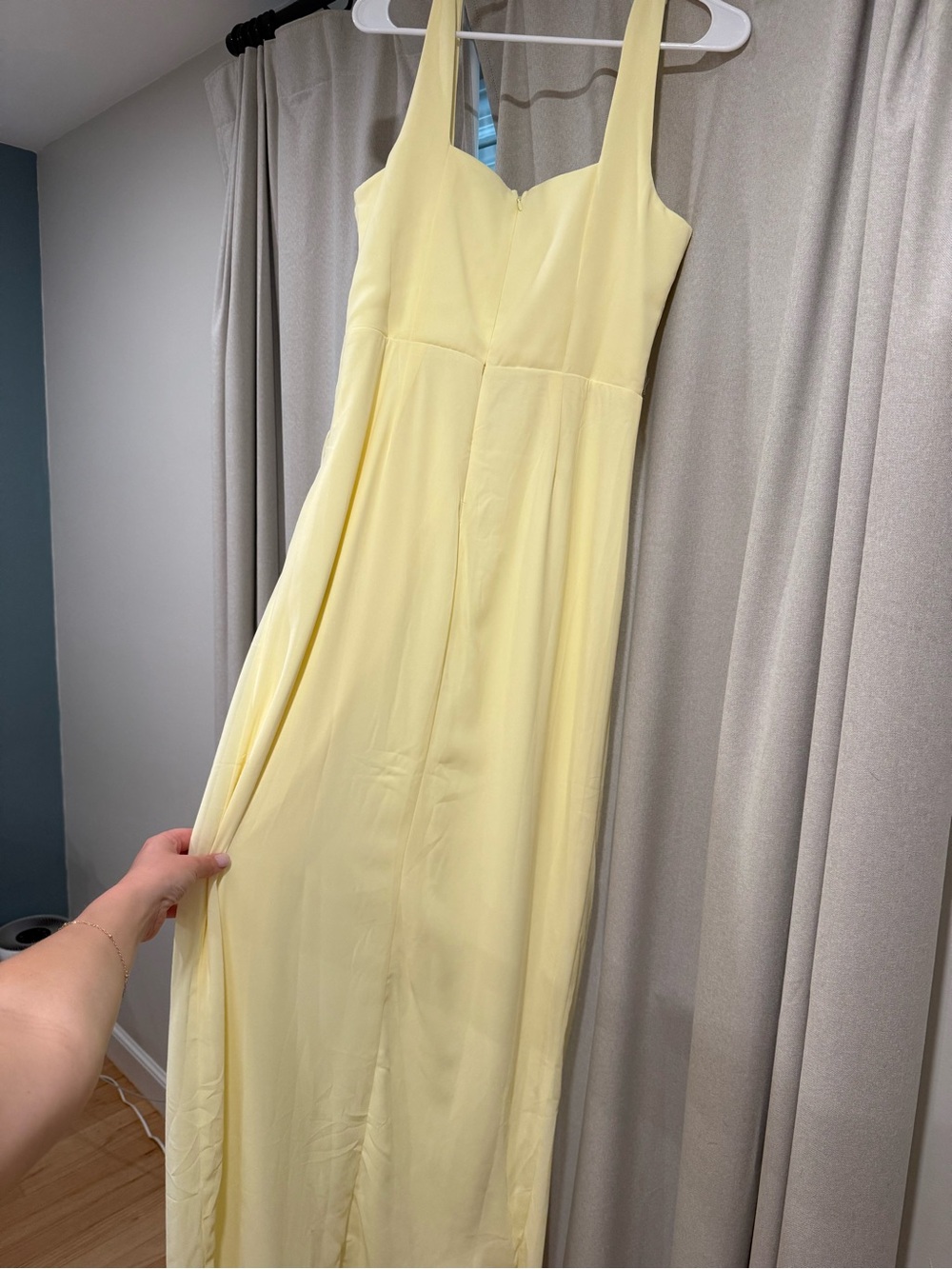 Lulu's Pale Yellow Sleeveless Maxi Dress
